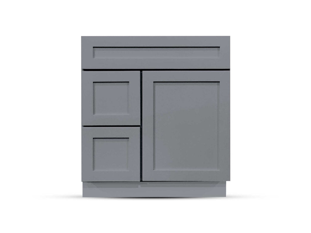 30 Charcoal Shaker Drawers Left