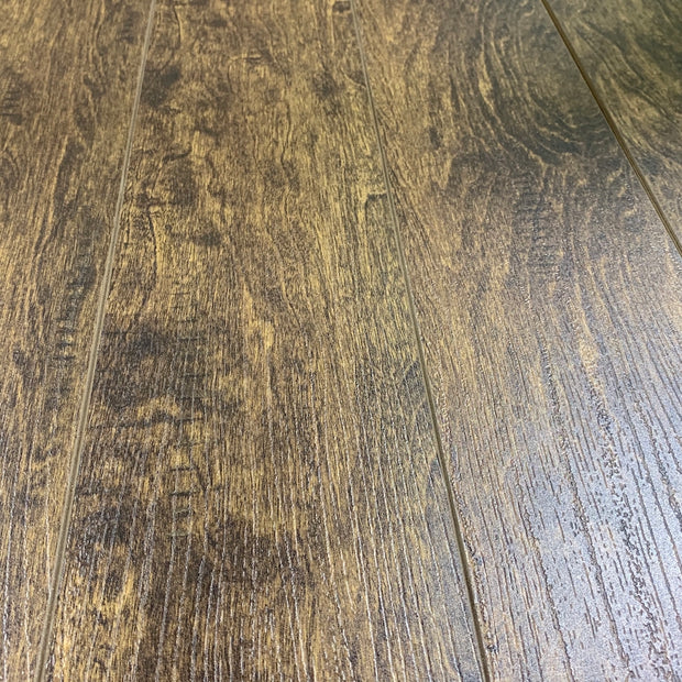 Load image into Gallery viewer, 12mm Value Pad Attached Ash Brown Laminate Wood Flooring