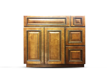 Load image into Gallery viewer, 36 Inch Bathroom Cabinet Vanity Heritage Caramel Left Drawers