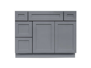 42 Charcoal Shaker Drawers Left