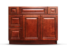 Load image into Gallery viewer, 42 Inch Bathroom Cabinet Vanity Cherry Left Drawers