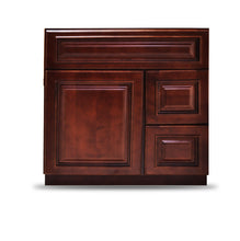 Load image into Gallery viewer, 30 Inch Bathroom Cabinet Vanity Cherry Left Drawers