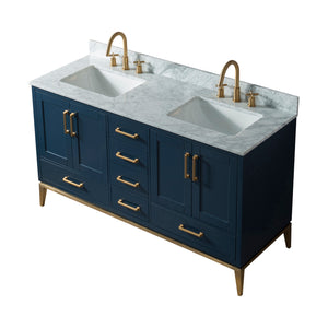 72 Inch Wide Double Sink 1831 Blue