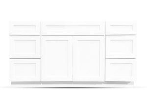 48 Bright White Shaker Drawers Left/Right