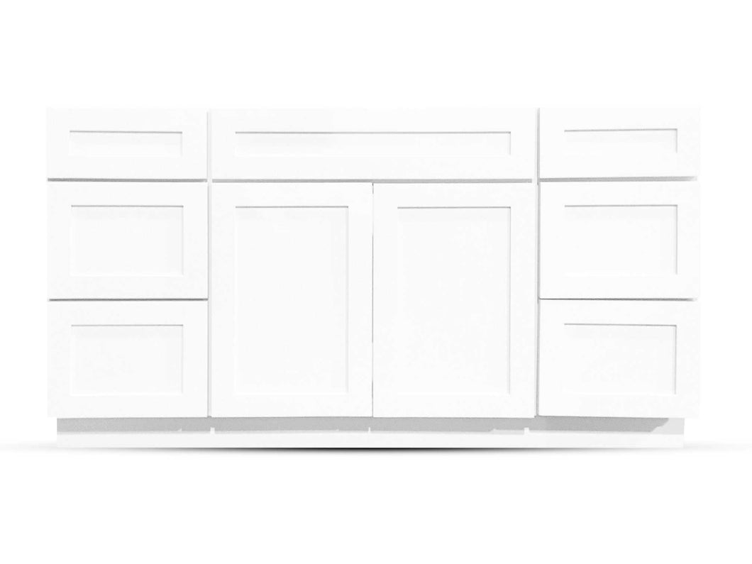 48 Bright White Shaker Drawers Left/Right