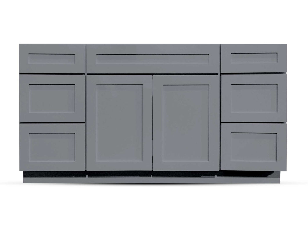 60 Charcoal Shaker Drawers Left/Right