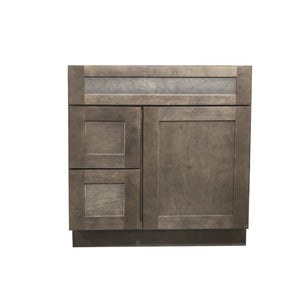 36 Inch Bathroom Cabinet Vanity Coal Shaker Left Drawers