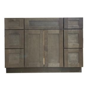48 Inch Bathroom Cabinet Vanity Coal Shaker Two Sides Drawers