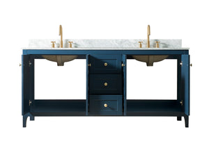 72 Inch Wide Double Sink 1906 - Elaine Blue