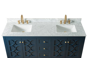 72 Inch Wide Double Sink 1906 - Elaine Blue