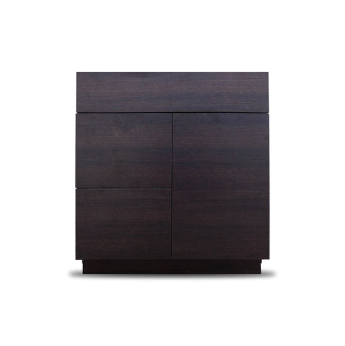 30 Inch Bathroom Cabinet Vanity African Wenge  Right  Drawers