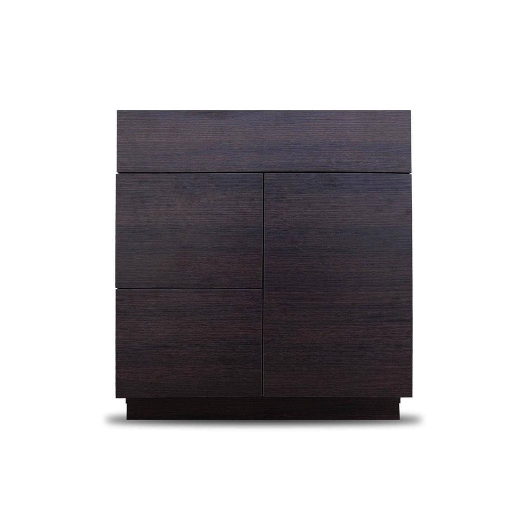 30 Inch Bathroom Cabinet Vanity African Wenge Left  Drawers