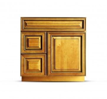 30 Inch Bathroom Cabinet Vanity Amber Right Drawers