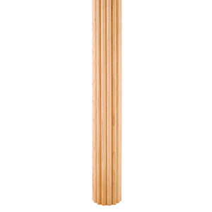 1-1/2" Column Moulding Half Round Reed Patterng - Hard Maple
