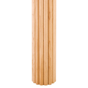 2-1/2" Column Moulding Half Round Reed Patterng - Hard Maple
