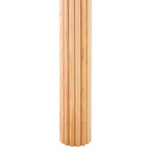 2" Column Moulding Half Round Reed Pattern - Hard Maple