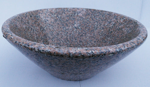 Dark Beige/ Grey Cone Shaped Granite Vessel Sink