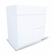 Load image into Gallery viewer, 30 Inch Bathroom Cabinet Vanity Blanco Polished  Right  Drawers