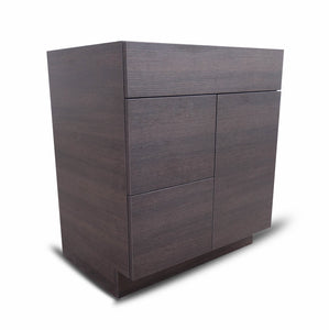 30 Inch Bathroom Cabinet Vanity African Wenge Left  Drawers