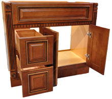 Load image into Gallery viewer, 32.5&quot; High - Old Height Vanity - VA4-Fluted Heritage Caramel-V3621DH Left