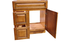 Load image into Gallery viewer, 30 Inch Bathroom Cabinet Vanity Heritage Caramel Left Drawers