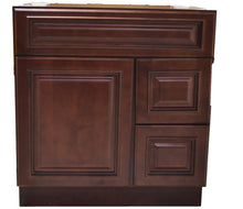 Load image into Gallery viewer, 30 Inch Bathroom Cabinet Vanity Cherry Left Drawers