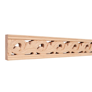 3-1/8"x1"x96" Hand Carved Moulding - Basswood
