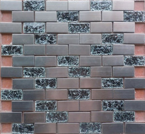 Stainless HLX8-23B 12x12 Mosaic Tile