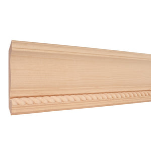 5-3/4" x 7/8" Crown Moulding with 3/4" Rope - Hard Maple