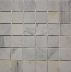 2" x 2" Oriental White Honed Marble Mosaic Tile - MO1066
