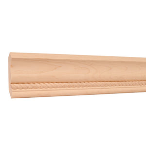 3-3/8" x 3/4" Crown Moulding with 1/2" Rope - Hard Maple